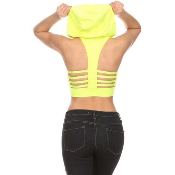 Seamless Performance Style Sports Bra With Hoodie - Picture 6 of 7